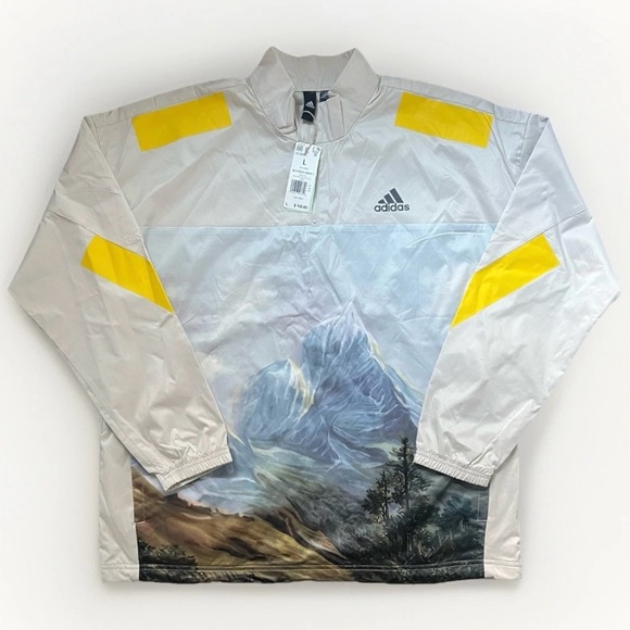 Size Large - Adidas Sportswear Mountain Graphic 1/2 Zip Jacket - (GL5698) - Picture 1 of 4